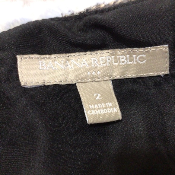 Banana Republic Factory Gray Black Woven Skirt Size 2 - Picture 3 of 7